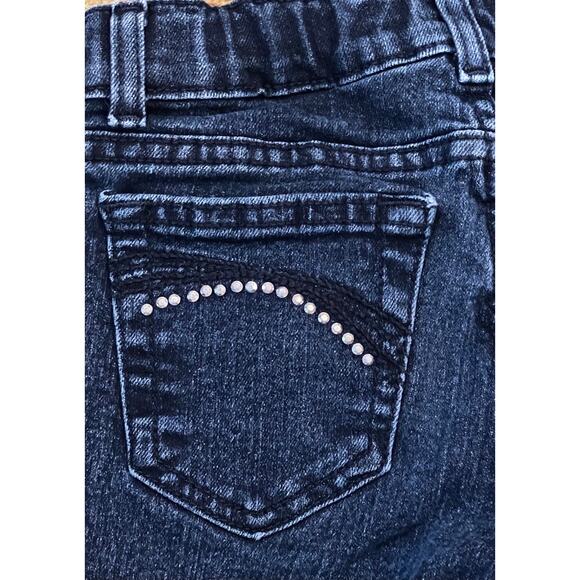 Sonoma Girls Youth Jeans Blue Size 7 Skinny Dark  5 Pockets - Picture 5 of 8